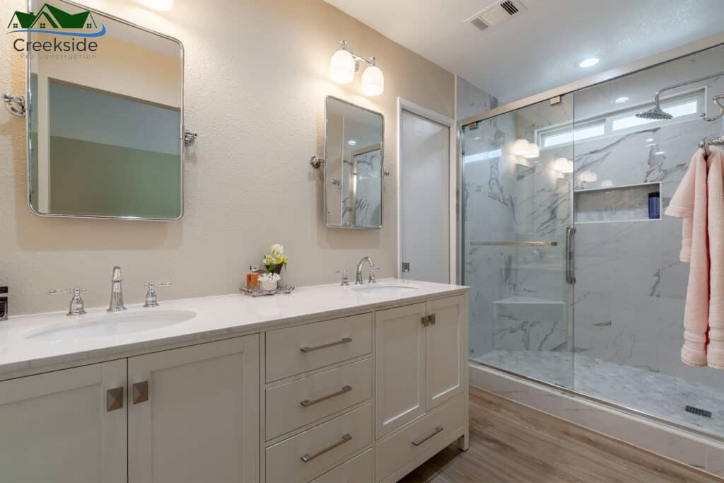 contemporary bathroom in a residential home.
