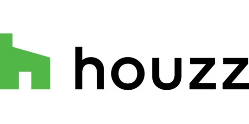 Houzz logo with green and black letters.