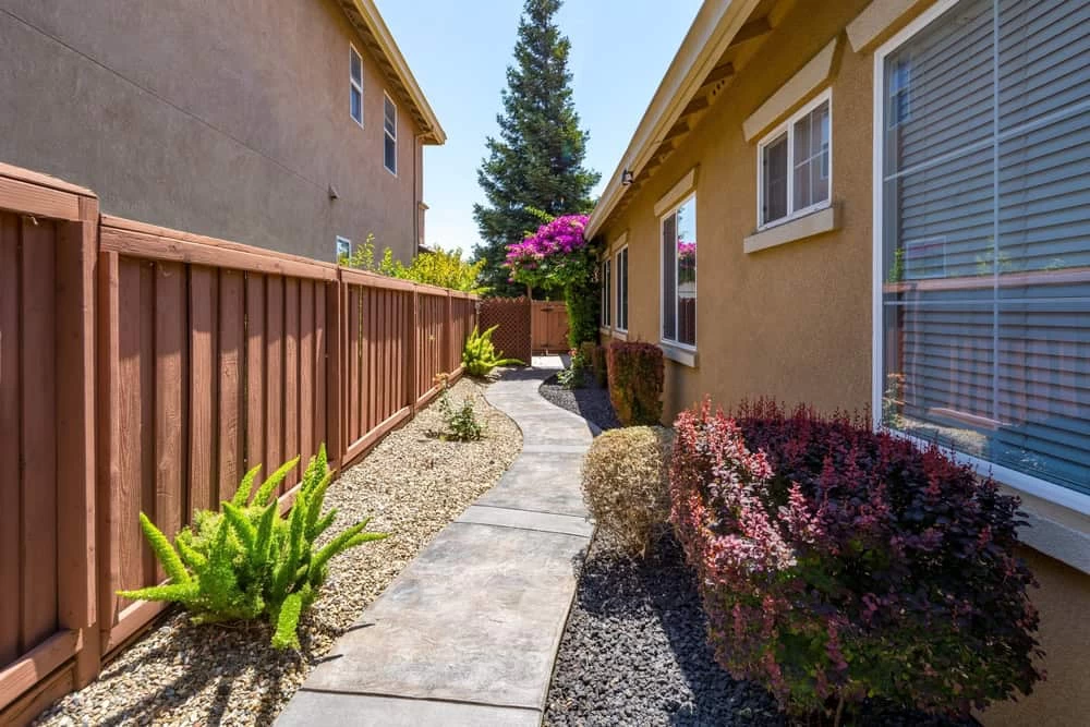 Beautiful backyard walkway after home remodeling in Contra Costa County